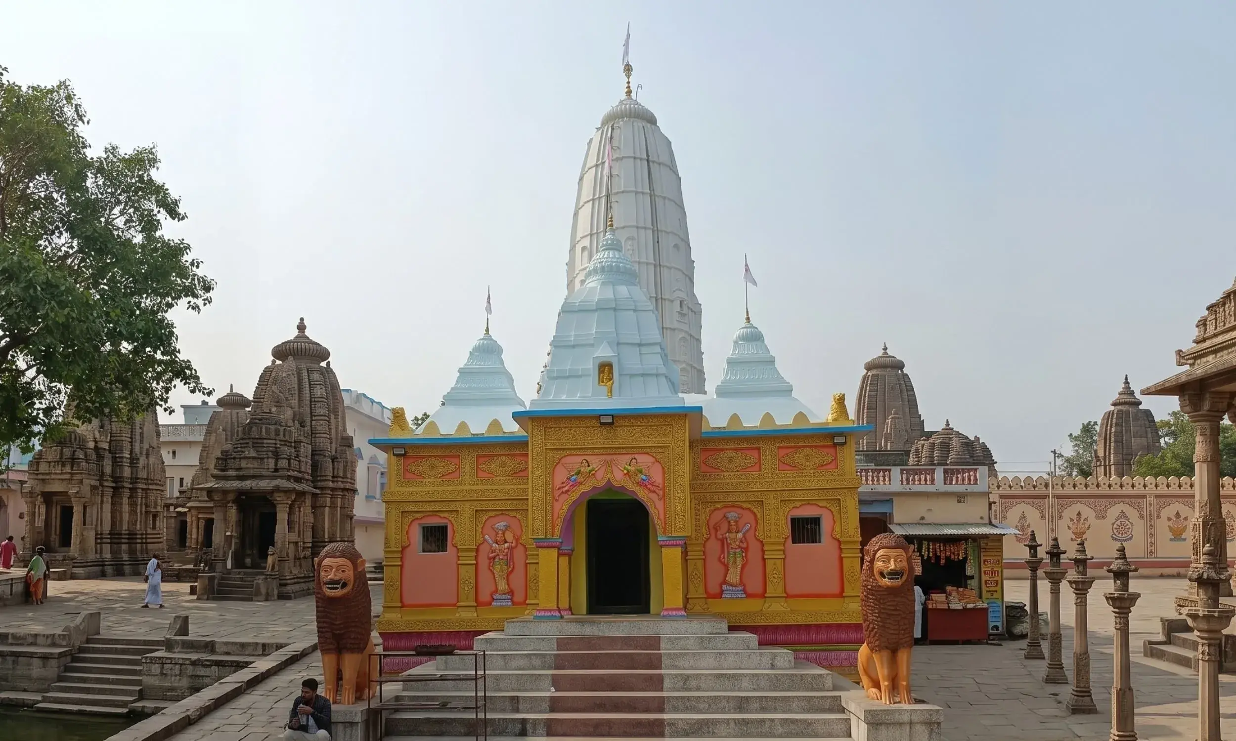 An artistic depiction of the newly carved deities